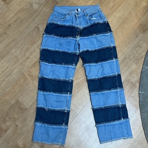 The Ragged Priest Infringement Blue Ultra-Distressed Panel Jeans size 30 - Picture 4 of 7